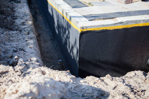 Residential Wet Basement Repair installation at a Medina, WA home by SJ Waterproofing Pros